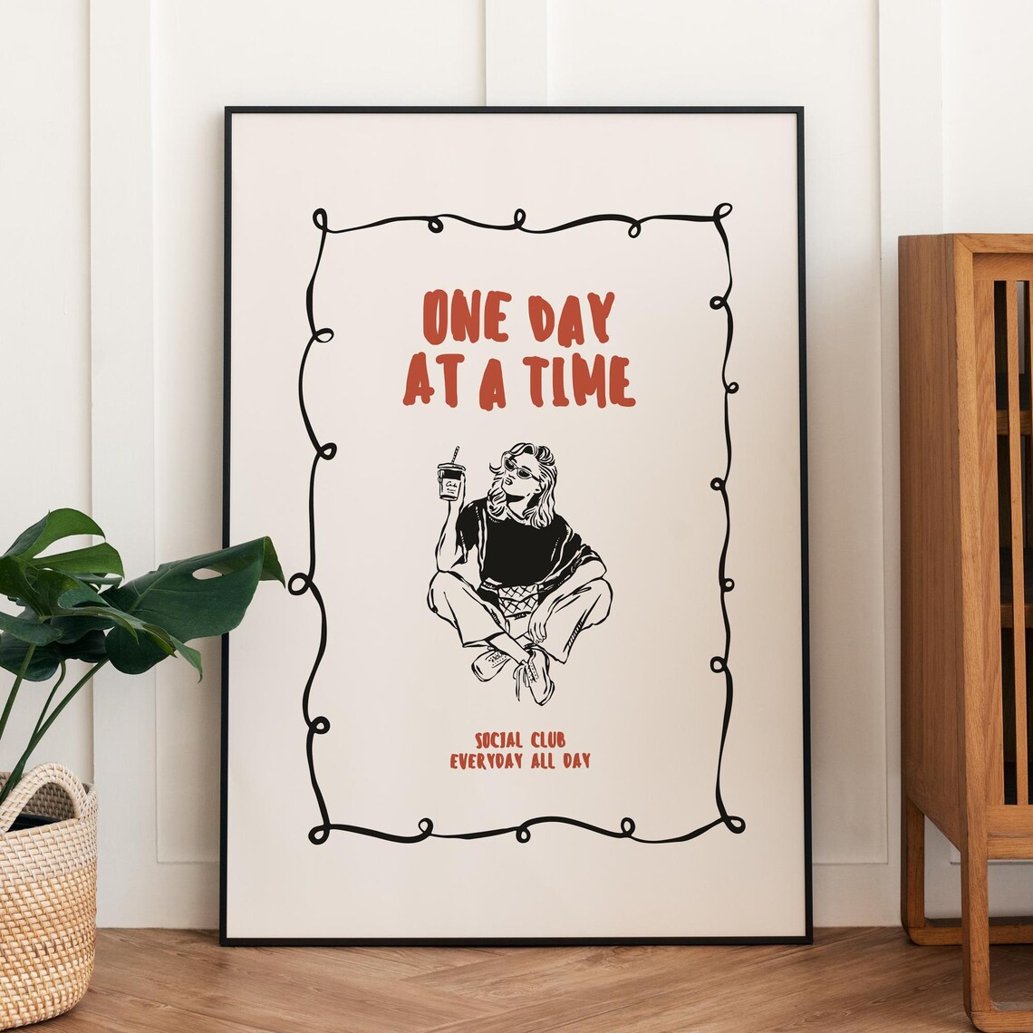 Self Care Minimalist Inspirational Quote, Typography Art