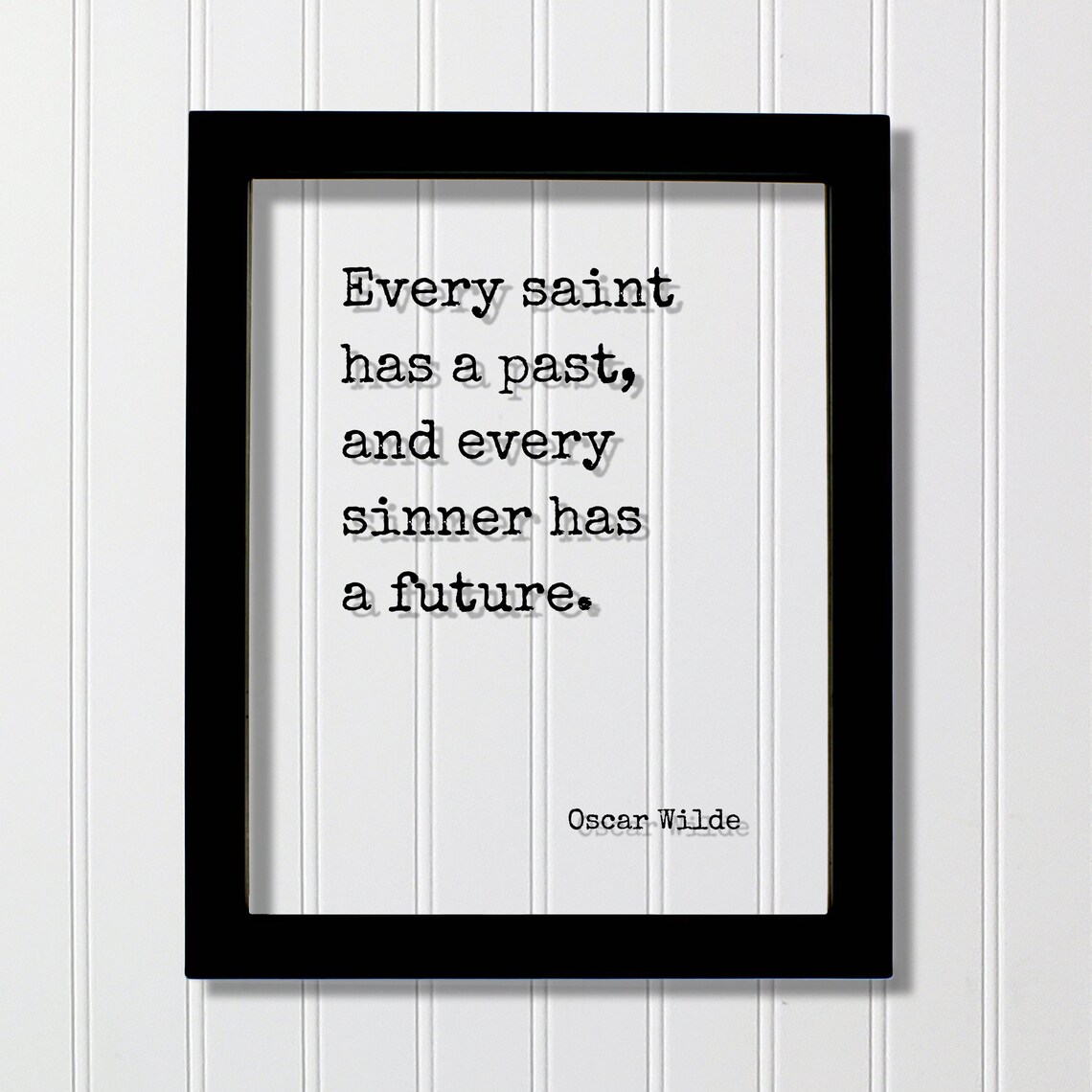 Oscar Wilde Quote Art Print, Floating Frame Plaque