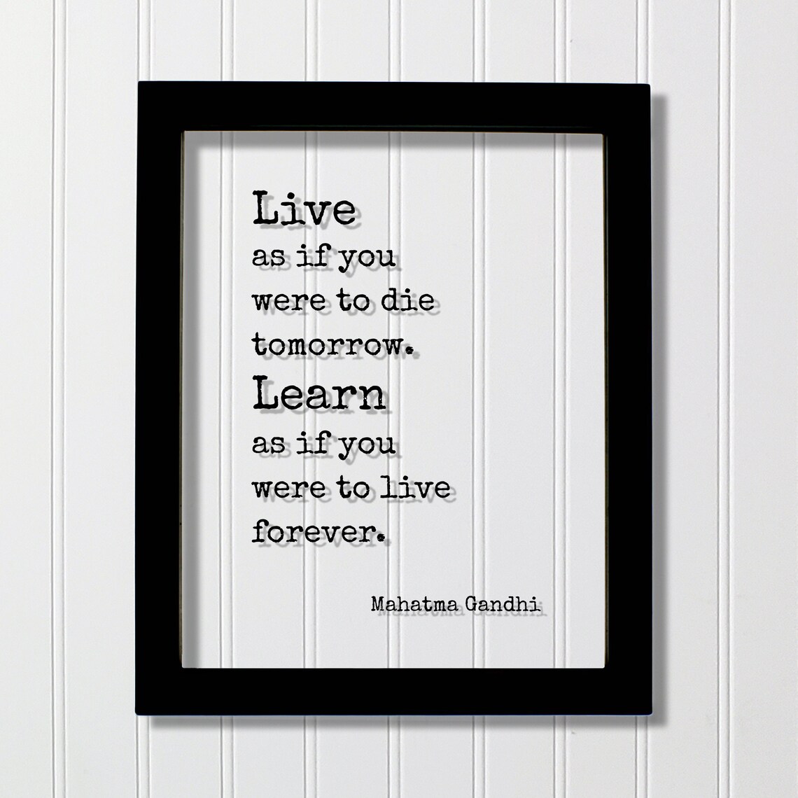 Mahatma Gandhi Floating Quote Typography Art Print