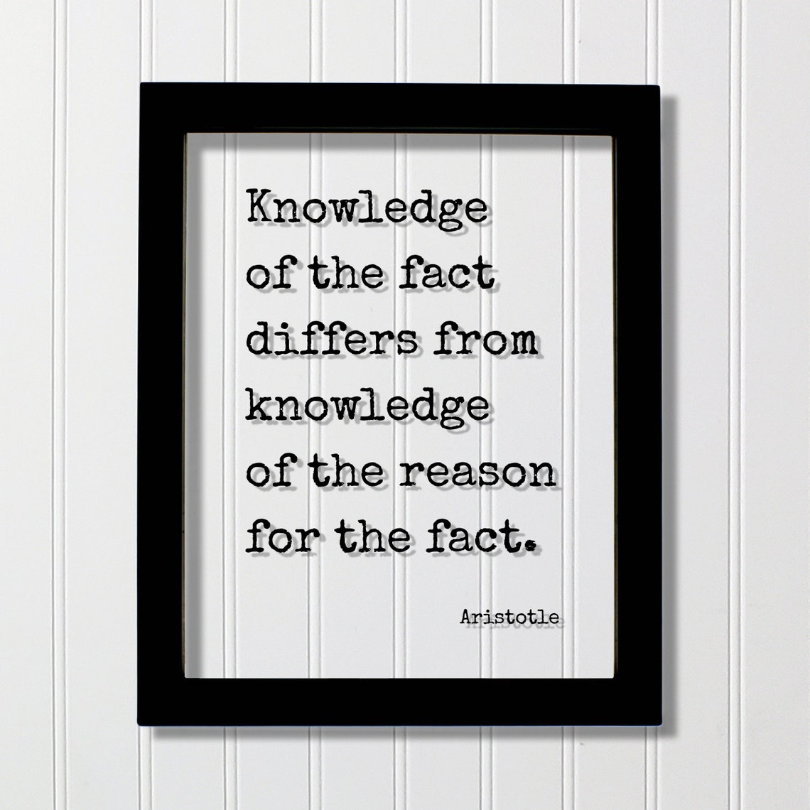 Aristotle Knowledge Fact Quote Poster Philosophy Teacher Wisdom Text