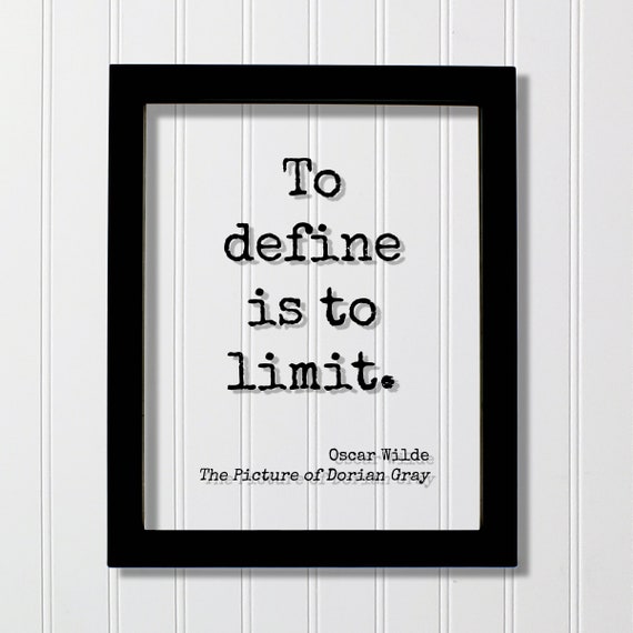 Oscar Wilde Dorian Gray Quote, Modern Minimalist Poster