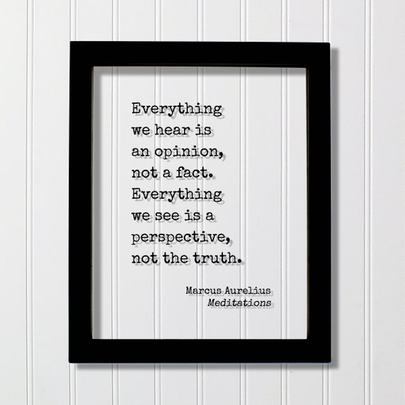 Marcus Aurelius Meditations Quote Art Print, Perspective