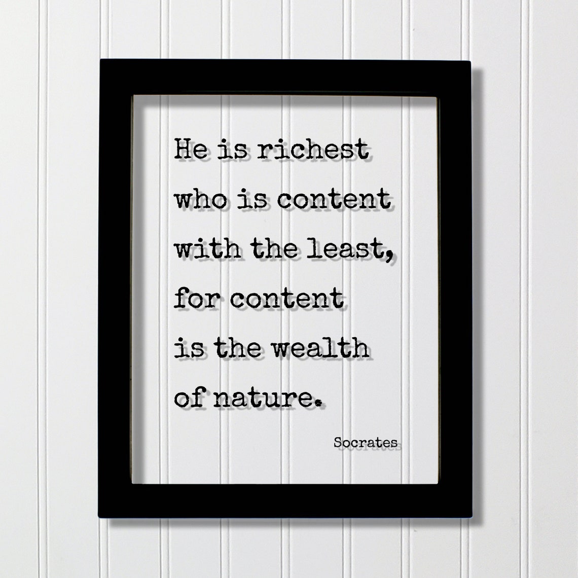 Socrates Quote He Is Richest Who Is Content With The Least Wall Art