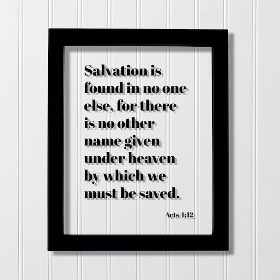 Acts 4:12 Salvation Floating Scripture Bible Verse Art Poster