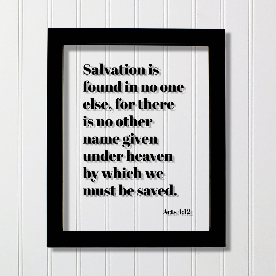 Acts 4:12 Salvation Floating Scripture Bible Verse Art Poster