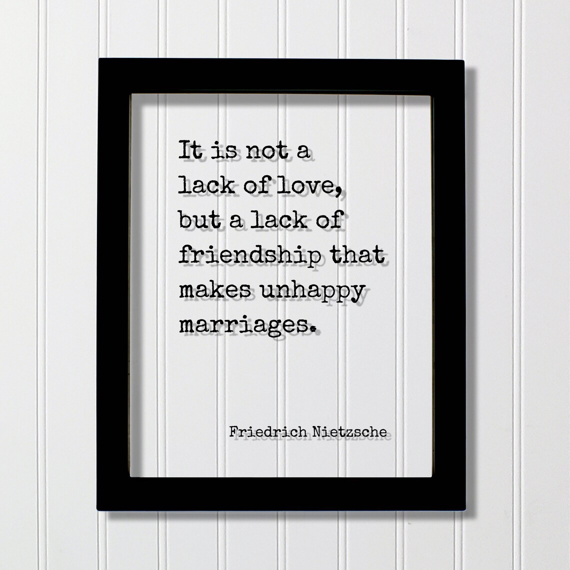 Friedrich Nietzsche Unhappy Marriages Friendship Quote Poster