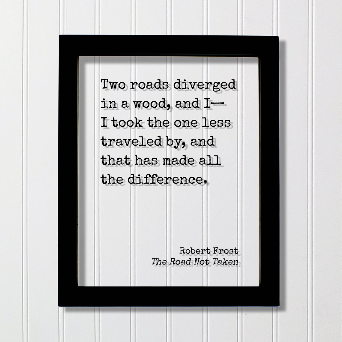 Robert Frost The Road Not Taken Quote Art Print