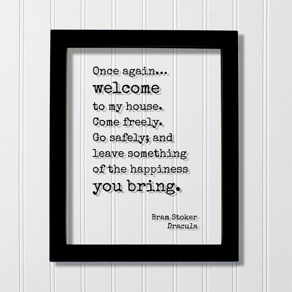 Dracula Welcome to My House Art Print
