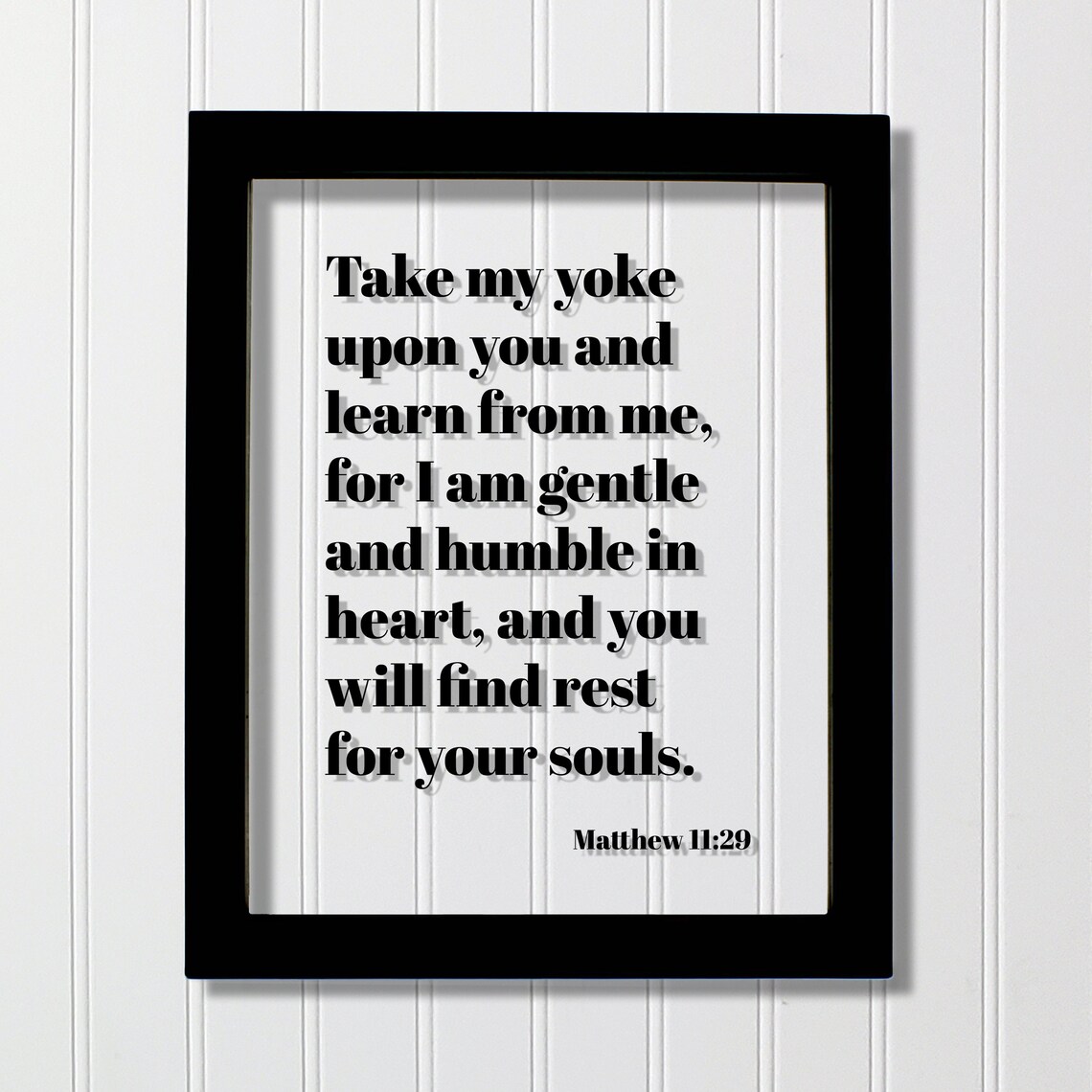 Matthew 11:29 Scripture Verse Wall Art Print