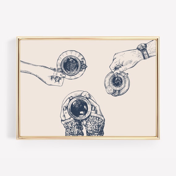 Coffee Bar Decor Coffee Print Coffee Wall Art Aesthetic Kitchen Wall Art Coffee Bar Art Coffee Poster Art