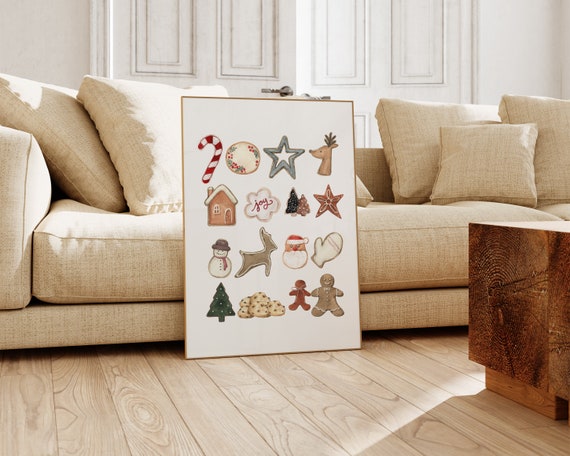 Classic Christmas Decor Christmas Cookies Art Print