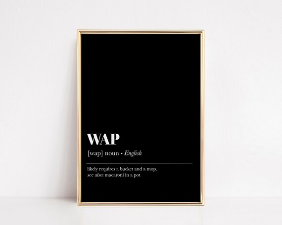 Wap Poster Funny Bathroom Decor Funny Home Decor Dorm Room Decor Wap Wall Art Wap Poster Definition Print