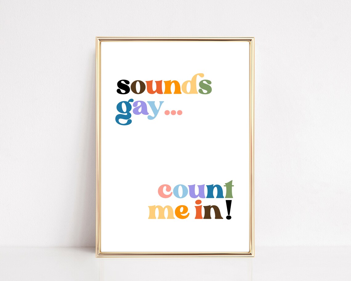 Pride Wall Art, LGBTQ Alphabet Mafia Poster