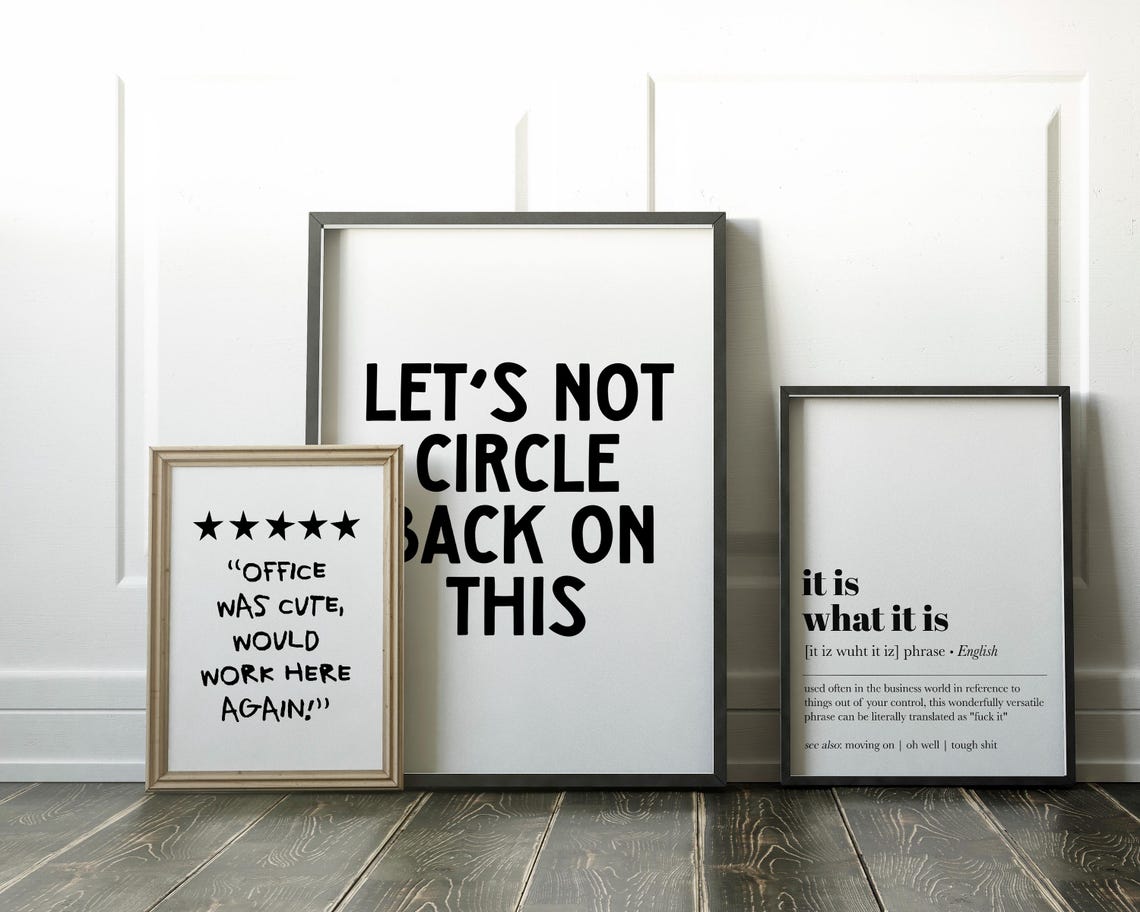 Funny Office Quote Lets Not Circle Back On This Minimalist Poster - Image 2