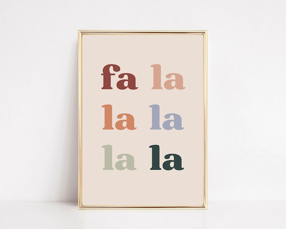 Fa La La La Boho Christmas Print