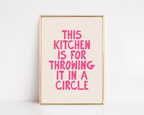 Pink Kitchen Wall Art Girly Wall Art Cute Kitchen Print Aesthetic Kitchen Decor Pink Wall Art Wall Art Print