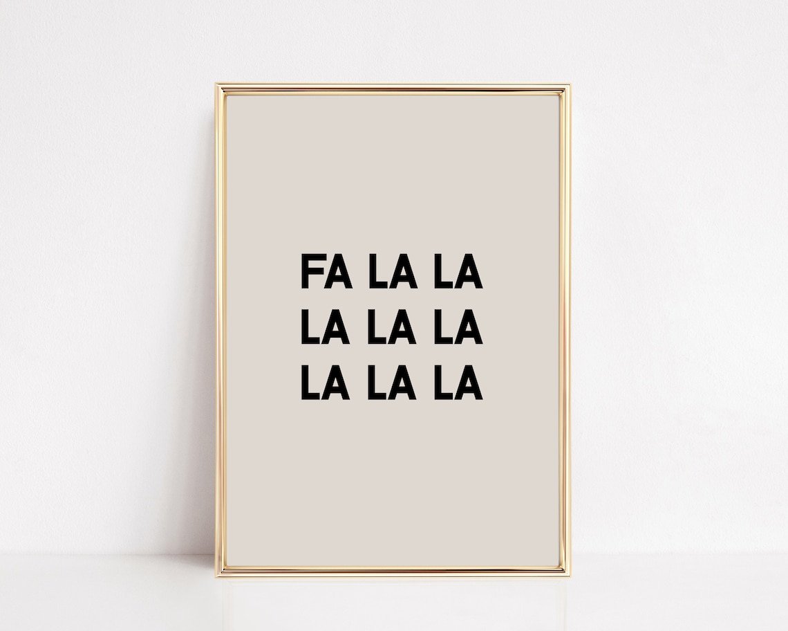 Scandinavian Christmas Decor Neutral Christmas Art Print