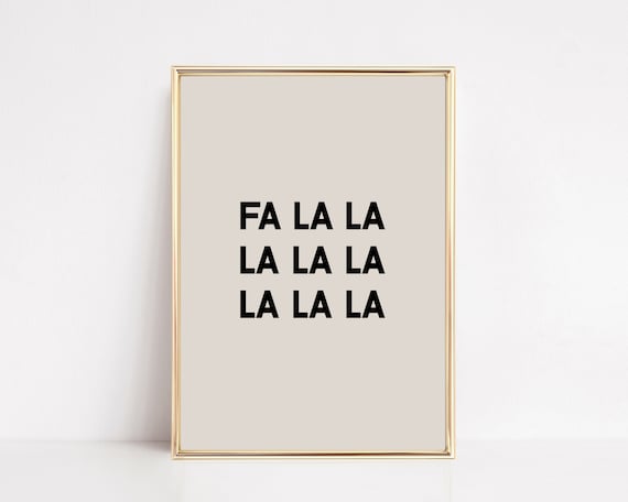 Scandinavian Christmas Decor Neutral Christmas Art Print
