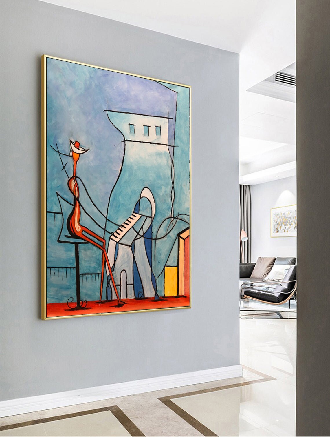 Abstract Piano Oil Painting Music Art Print - Image 3