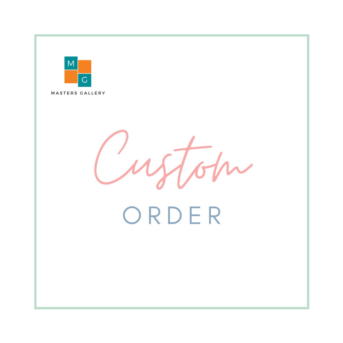 Masters Gallery Custom Order Service Placeholder Card Poster