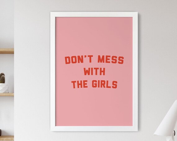 Girls Art Print Wall Feminist Gallery Typography Make Create Statement Inspirational Poster Female