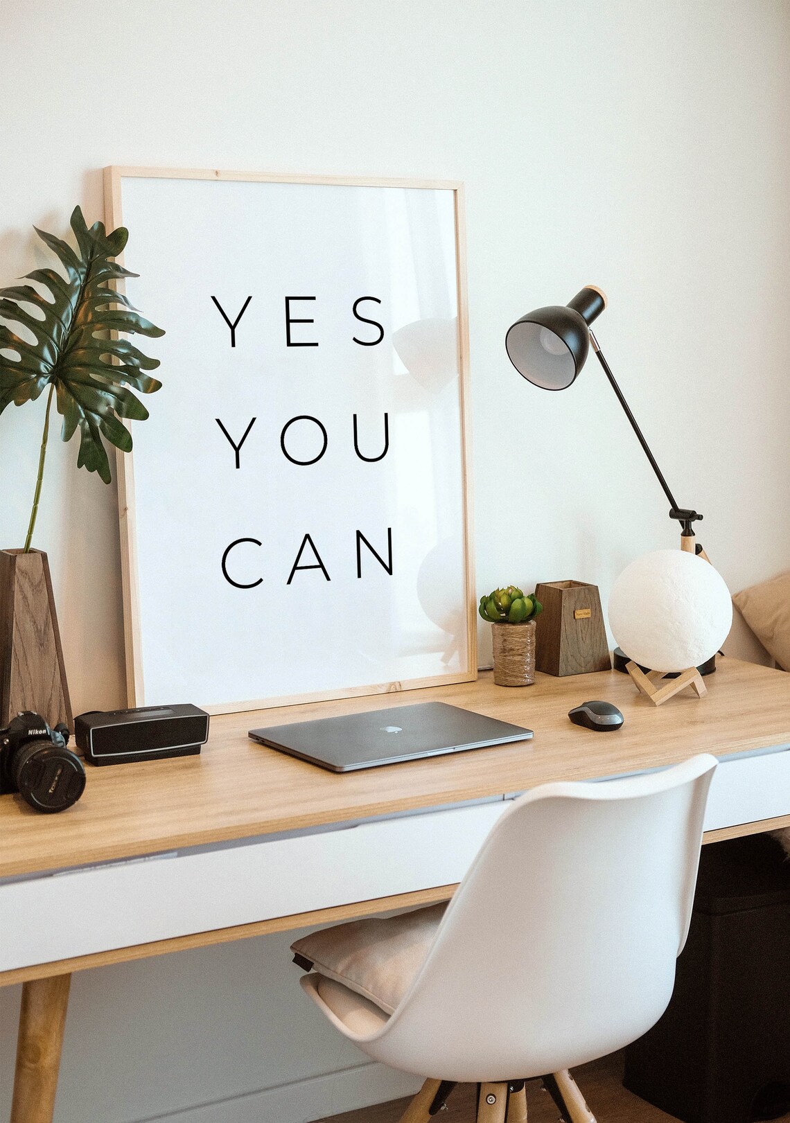 Yes You Can Motivational Quote Art Print