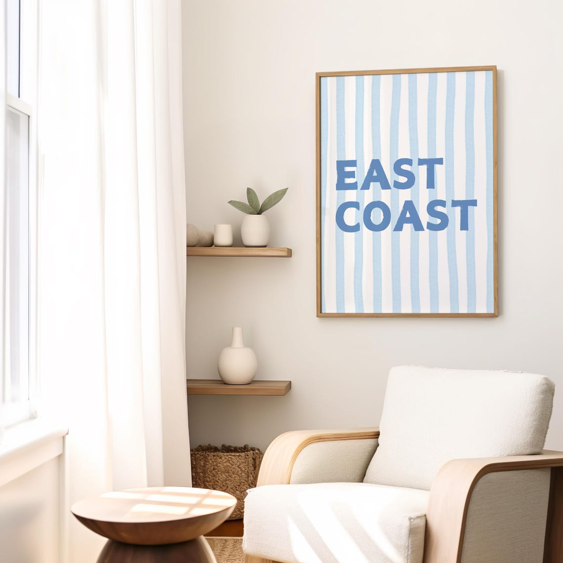 East Coast Print Coastal Wall Art Aesthetic Trendy Blue Poster Coastal Granddaughter Print Beachy Wall Art Cowgirl Aesthetic