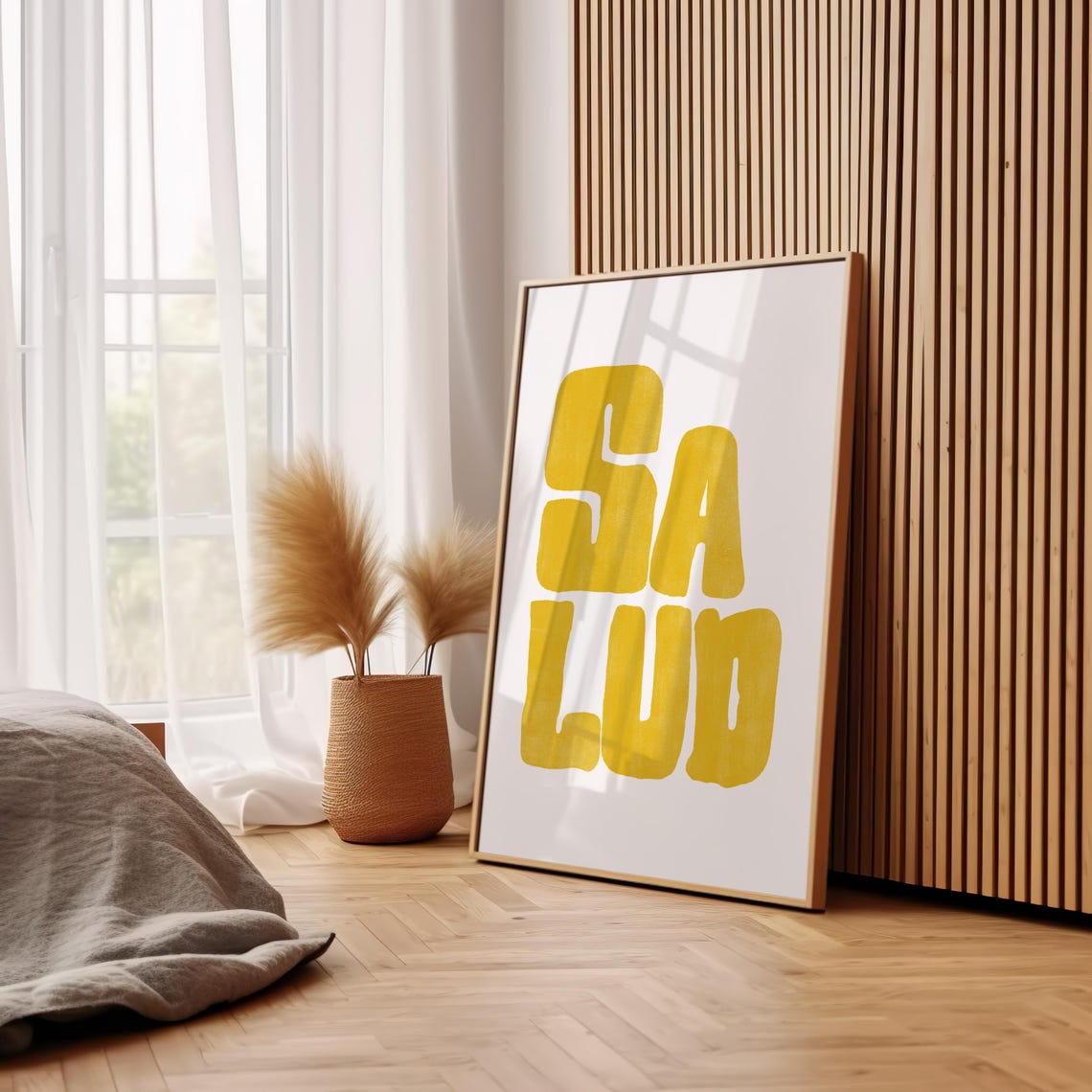 Salud Yellow Bold Retro Lettering Spanish Toast Trendy Bar Poster - Image 2