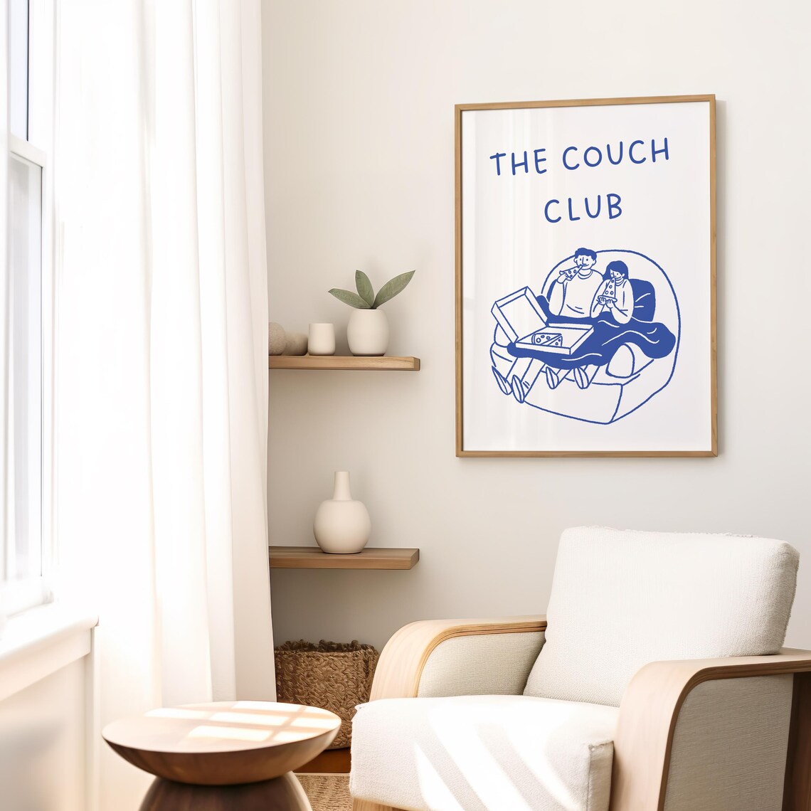 The Couch Club Cute Quote Art, Trendy Retro Print - Image 2