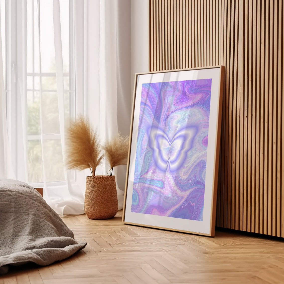 Purple Butterfly Aura Pastel Gradient Trendy Aesthetic Poster - Image 2