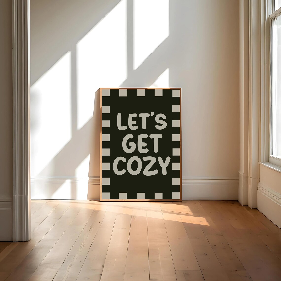 Lets Get Cozy Art Print, Fall Home Decor - Image 4