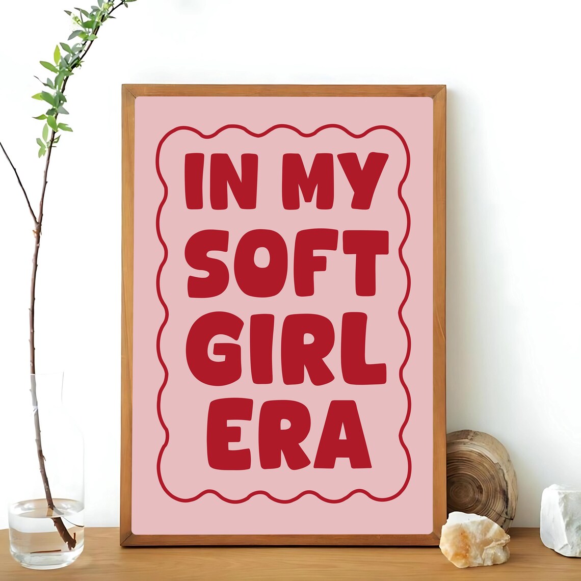 In My Soft Girl Era Art Print, Coquette Quote - Image 3
