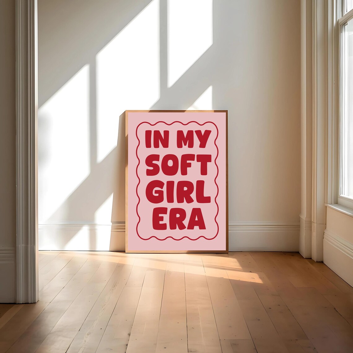 In My Soft Girl Era Art Print, Coquette Quote - Image 4