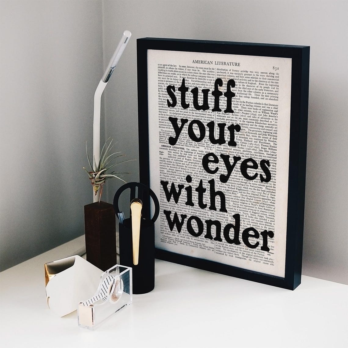 Ray Bradbury Stuff Your Eyes With Wonder Dictionary Page Quote Print - Image 2
