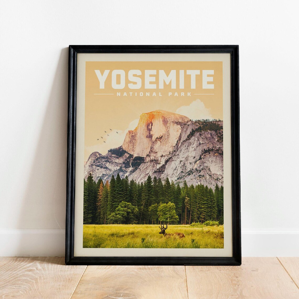 Yosemite Vintage National Park Art Print