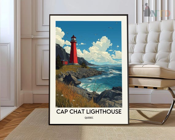 Cap Chat Lighthouse Poster Wall Art Print Photo