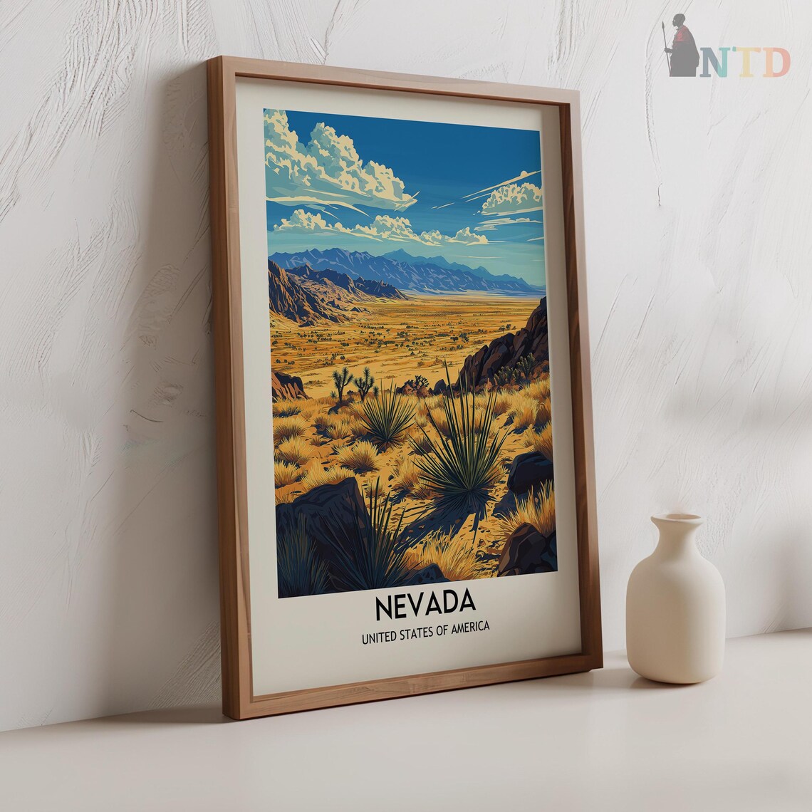 Nevada Desert Photography Travel Poster Art Print - Image 2