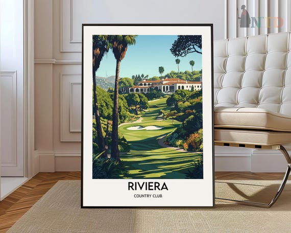 Riviera Country Club Poster Wall Art Print Golf Photo Travel Pacific Palisades