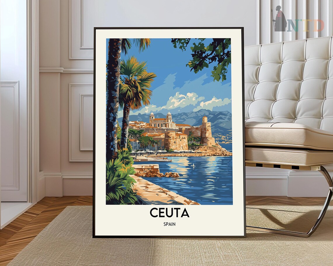 Ceuta Travel Poster, Spain City Art Print