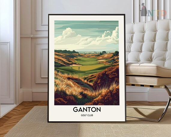 Ganton Golf Club North Yorkshire Dunes Links Course Golf Poster
