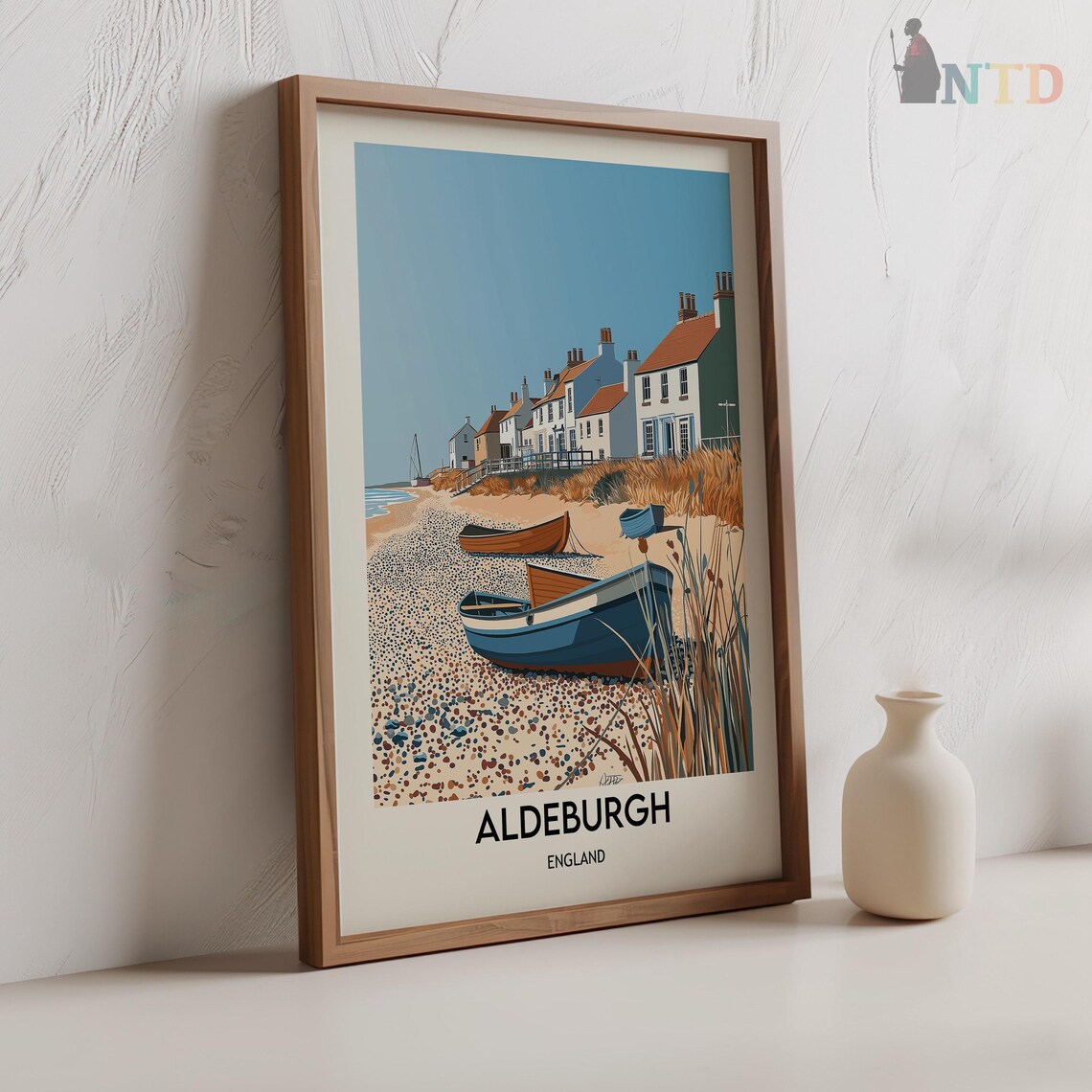 Aldeburgh Suffolk Coastal Fishing Boats England Travel Poster - Image 2