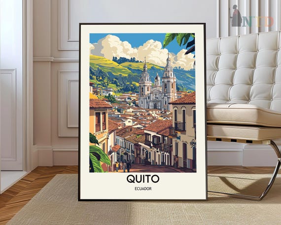 Quito Poster Wall Art Print Photo Travel City Ecuador Decor