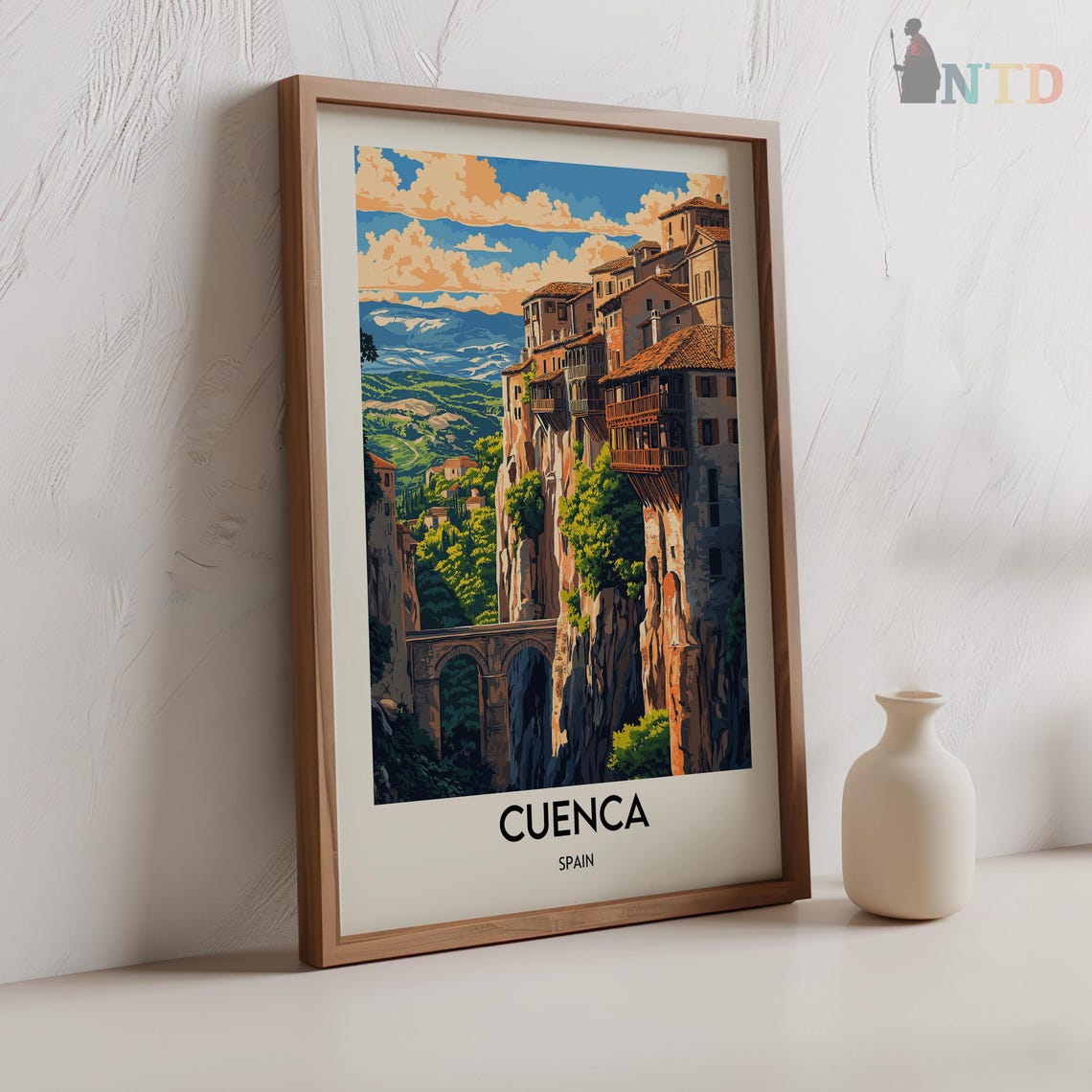 Cuenca Spain Hanging Houses Cliff Old Town Gorge Bridge Poster - Image 3