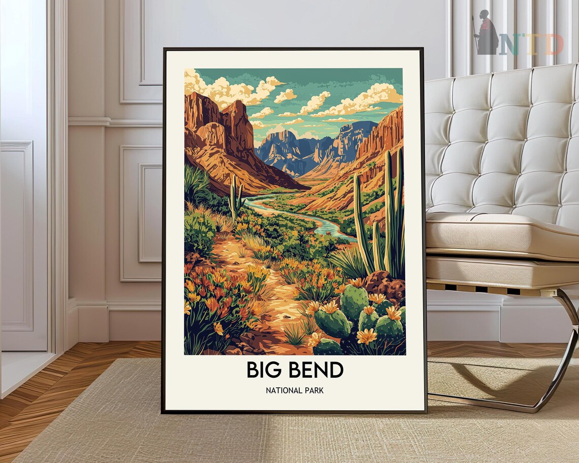 Big Bend National Park Travel Poster, Wall Art