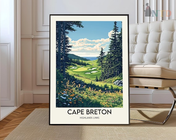 Cape Breton Highlands Links Pines Meadow Ocean Fairway Poster