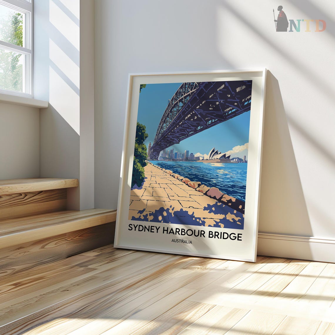 Sydney Harbour Bridge Viewed from Underneath Arch Travel Poster - Image 3