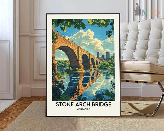 Stone Arch Bridge Print Stone Arch Bridge Wall Art Stone Arch Bridge Poster Stone Arch Bridge Photo Stone Arch Bridge Minneapolis Poster