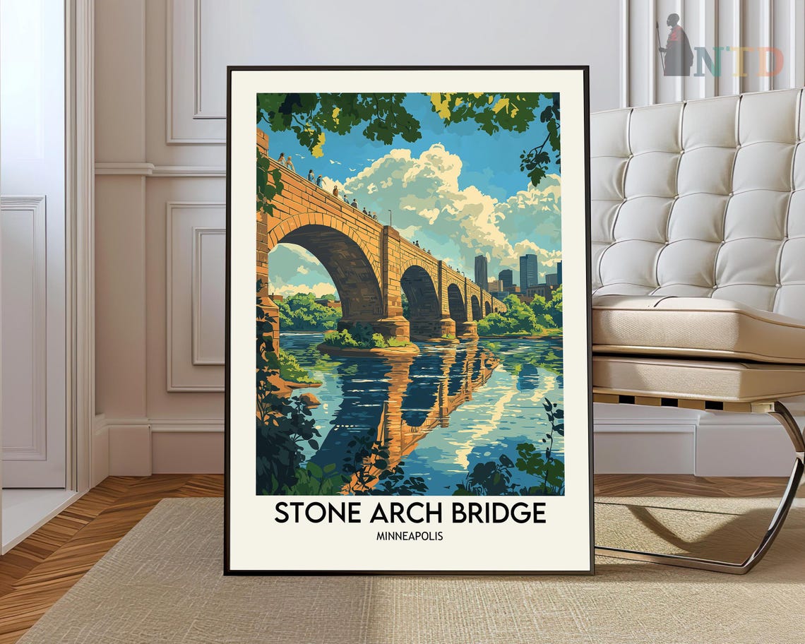 Stone Arch Bridge Print Stone Arch Bridge Wall Art Stone Arch Bridge Poster Stone Arch Bridge Photo Stone Arch Bridge Minneapolis Poster