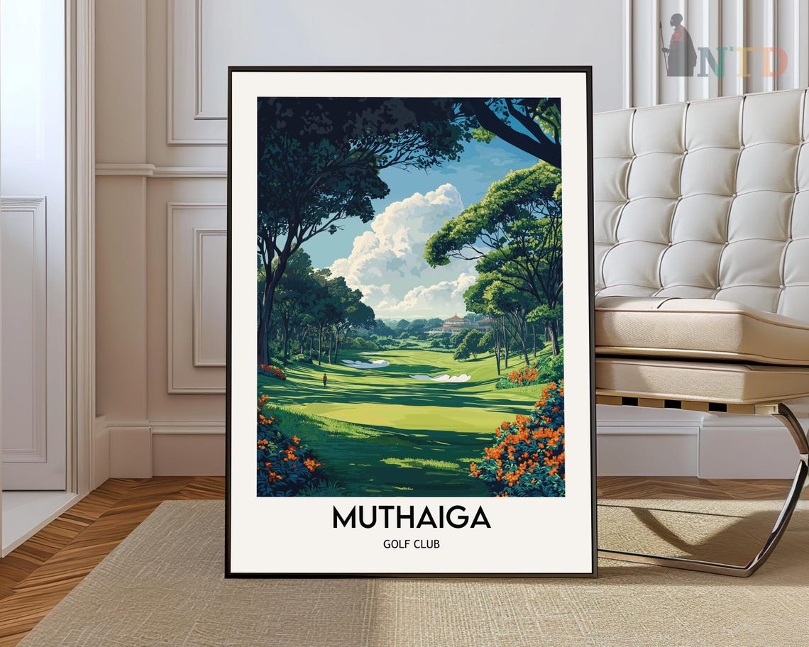 Muthaiga Golf Club Nairobi Tree Lined Fairway Golf Course Poster