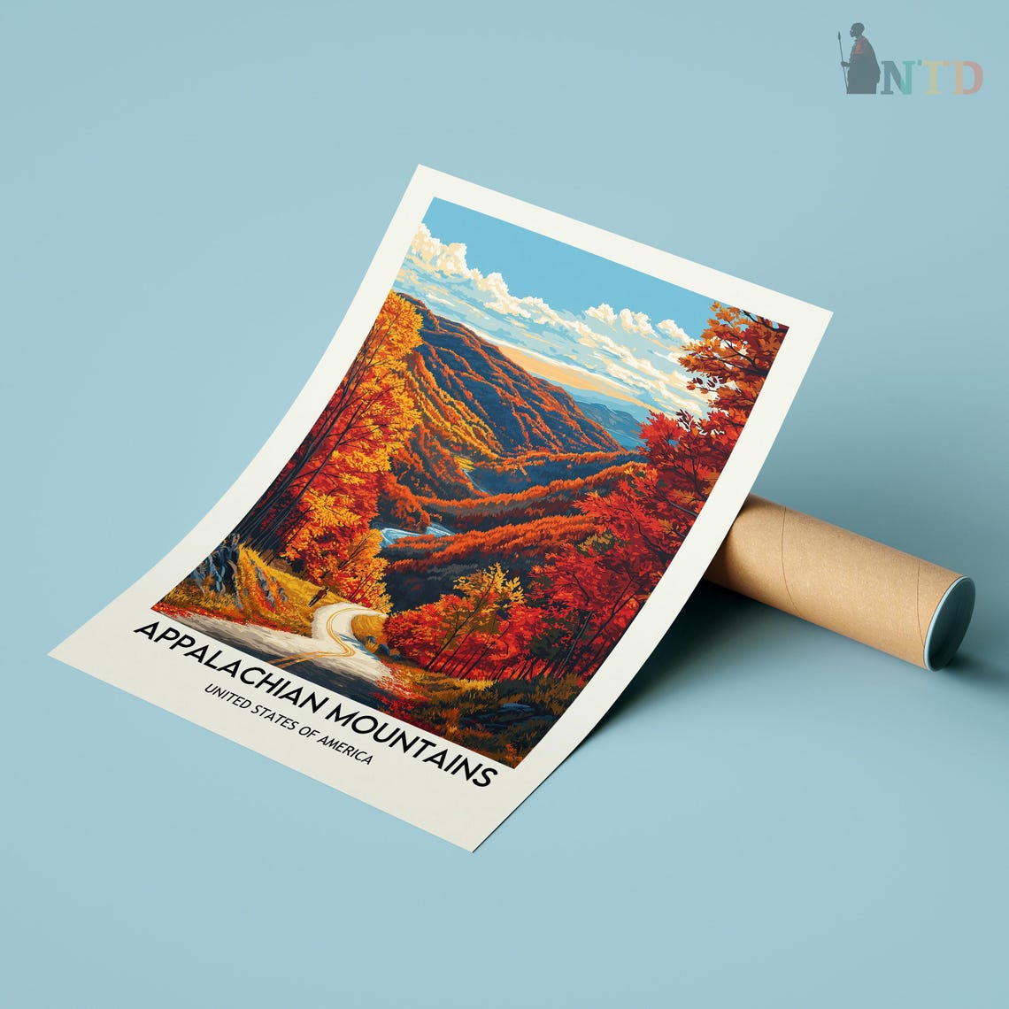 Appalachian Mountains Print Appalachian Print Appalachian Poster Appalachian Trail Appalachian Wall Art Appalachian Art Mountain Print - Image 2